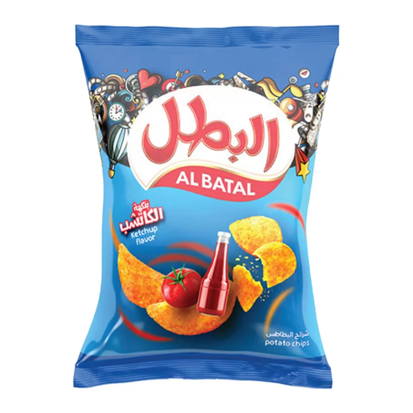 البطل شيبس بالكاتشب 65جرام