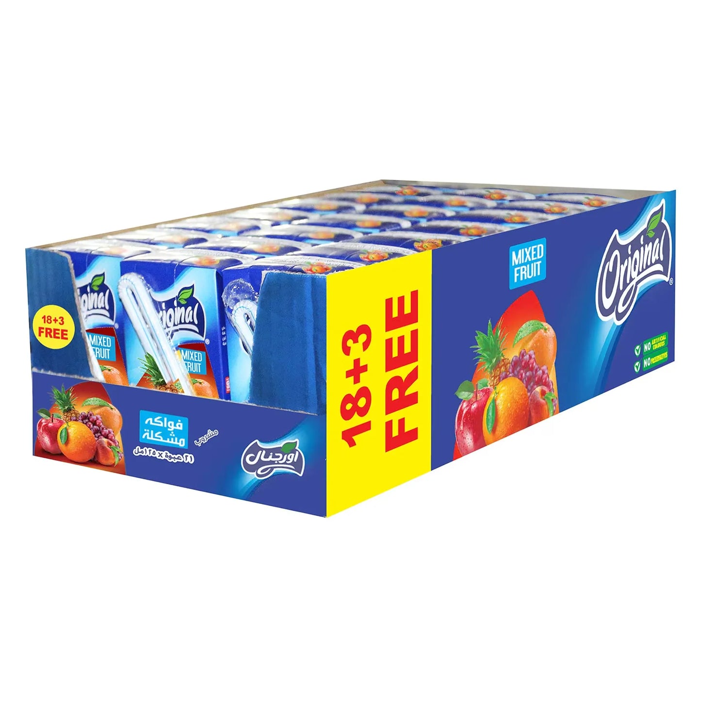 اورجنال عصير فواكه مشكلة 250 مل × 18 + 3