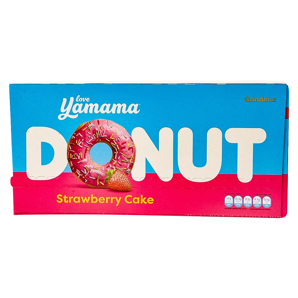 غندور يمامة دونات كيك فراولة علبة 12 حبة 37 جم