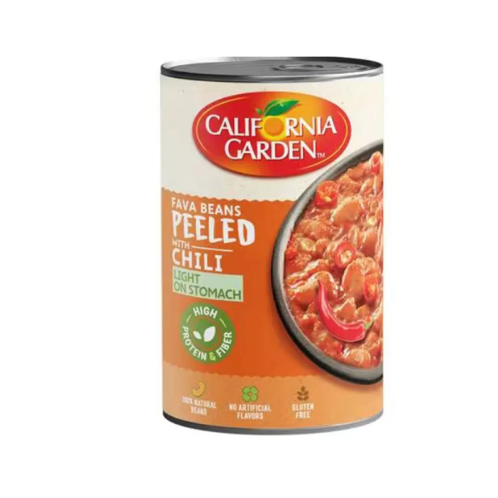 California Garden Fava Beans Peeled - with Chili 450g