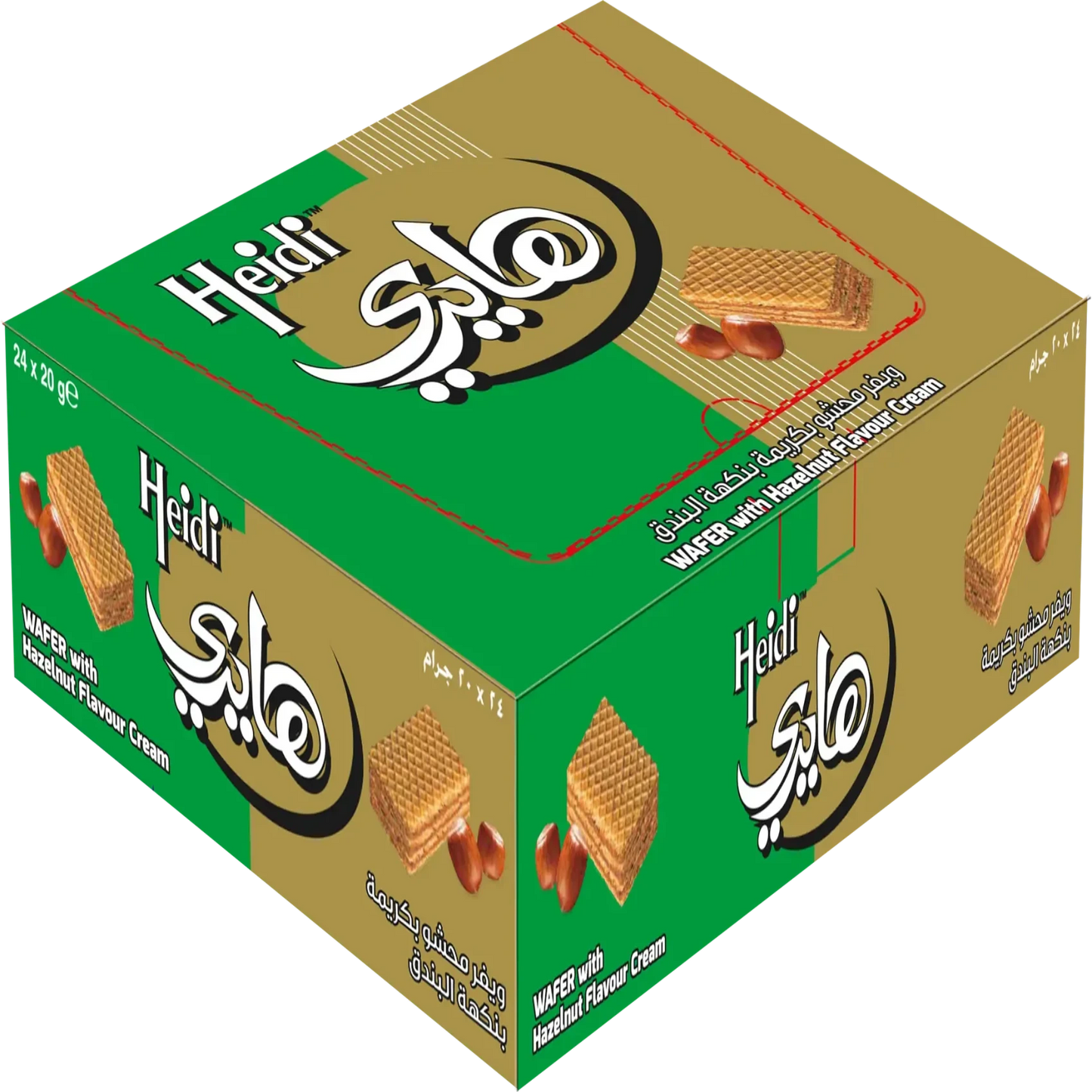 Heidi wafer hazelnut flavour cream 24 pieces