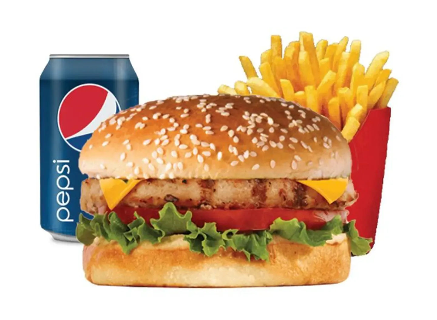 وجبة برجر مشوی