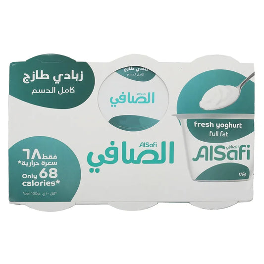 الصافي زبادي طازج كامل الدسم 6 × 170 جم