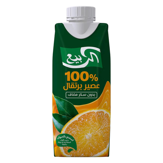 الربيع 100% عصير برتقال بدون سكر مضاف