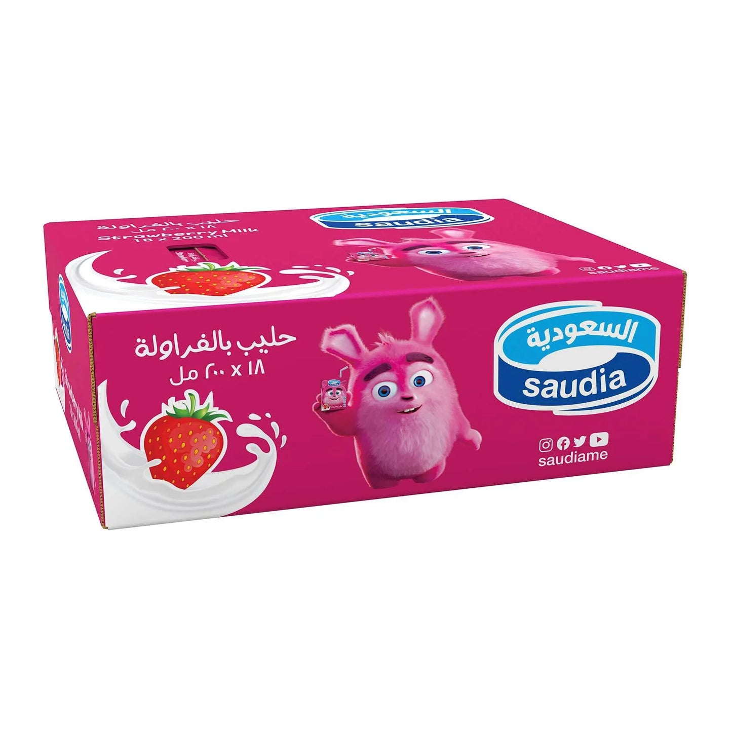 حليب الفراولة سعودية 200 مل ×18