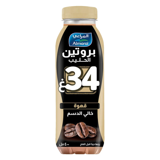 المراعي حليب بروتين 34 جرام قهوة خالي الدسم 400 جرام